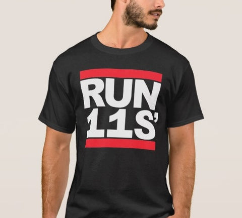 RUN 11S' Men's T-Shirt Black